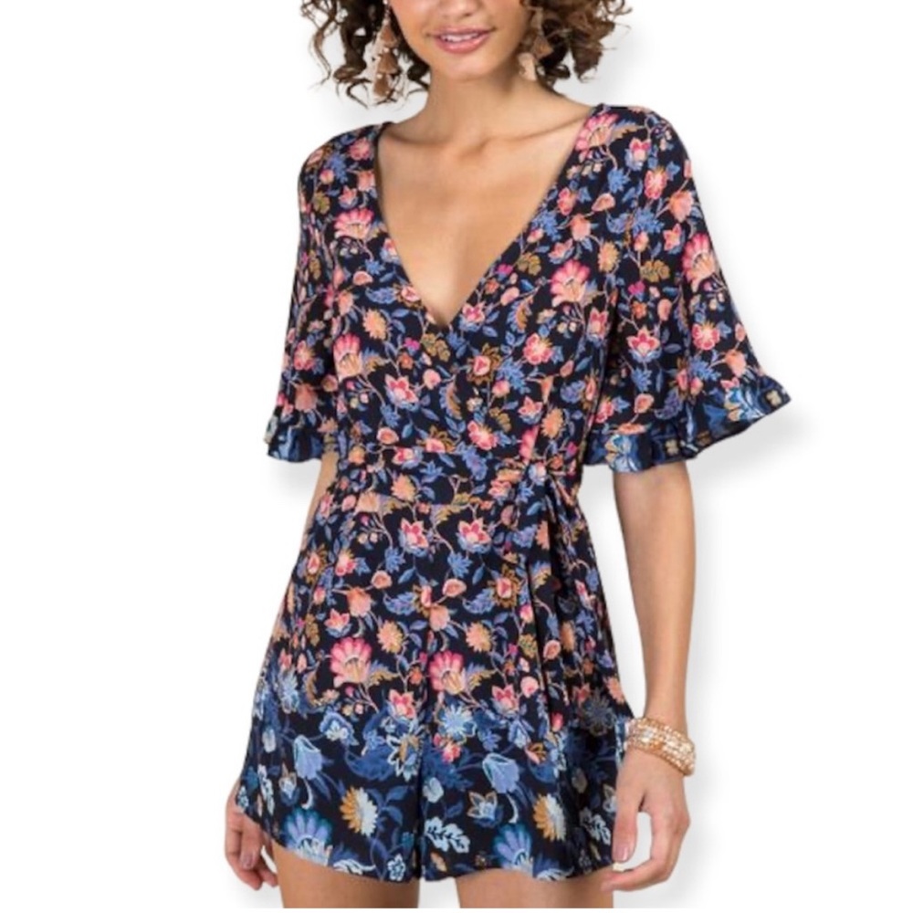 Blue Rain Shorts Romper Size M